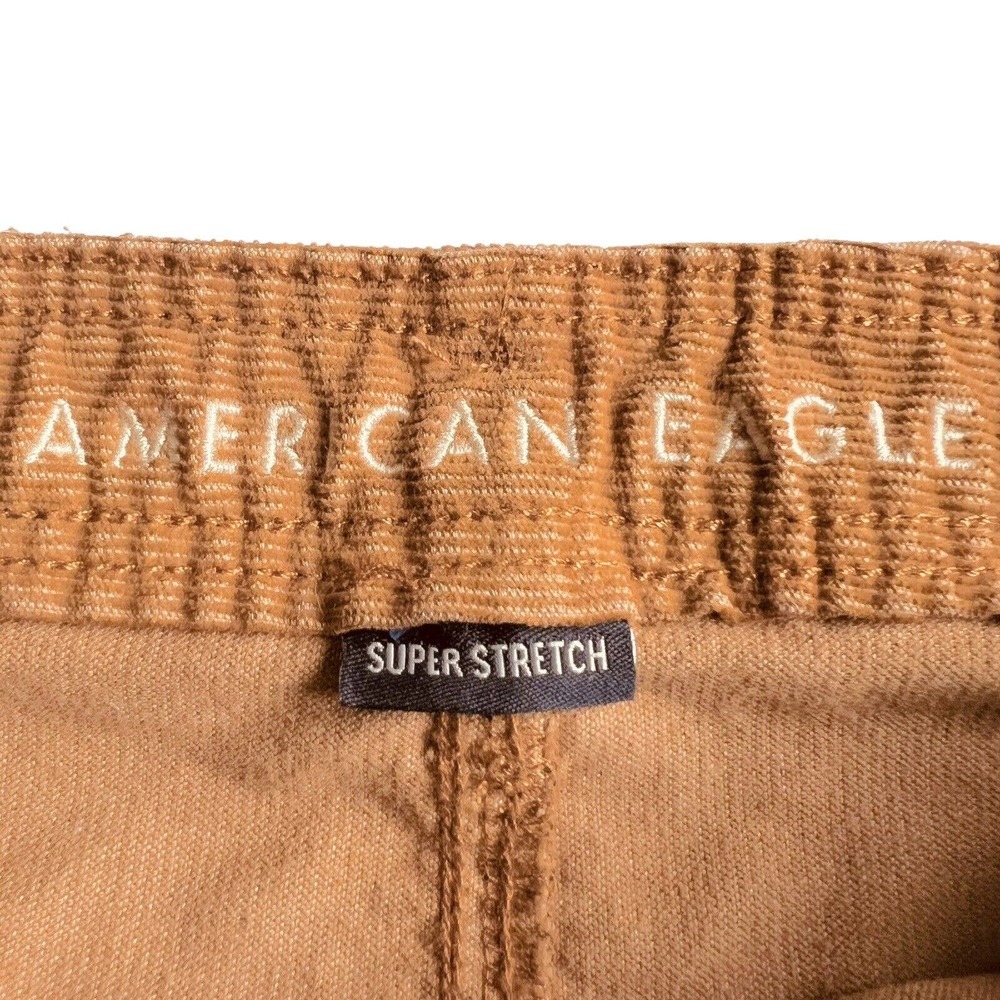 American Eagle Super Stretch High Rise A-Line Button Front Corduroy Skirt Size 4 - Picture 10 of 11